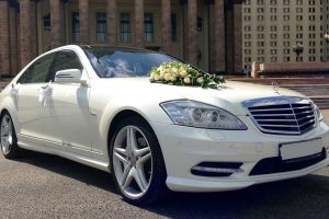 Мерседес S-class W221 Long  белый